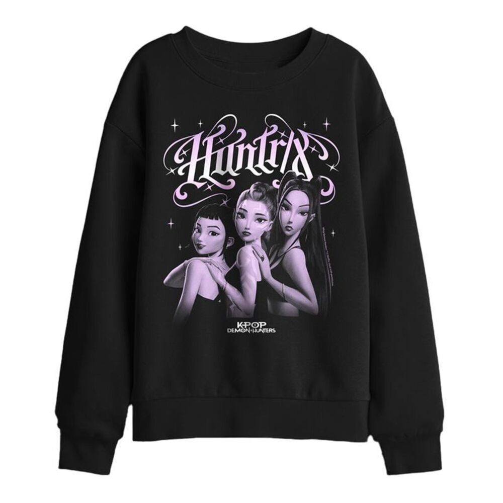 K-Pop Demon Hunters Childrens/Kids Huntr/X Gothic Sweatshirt / Black